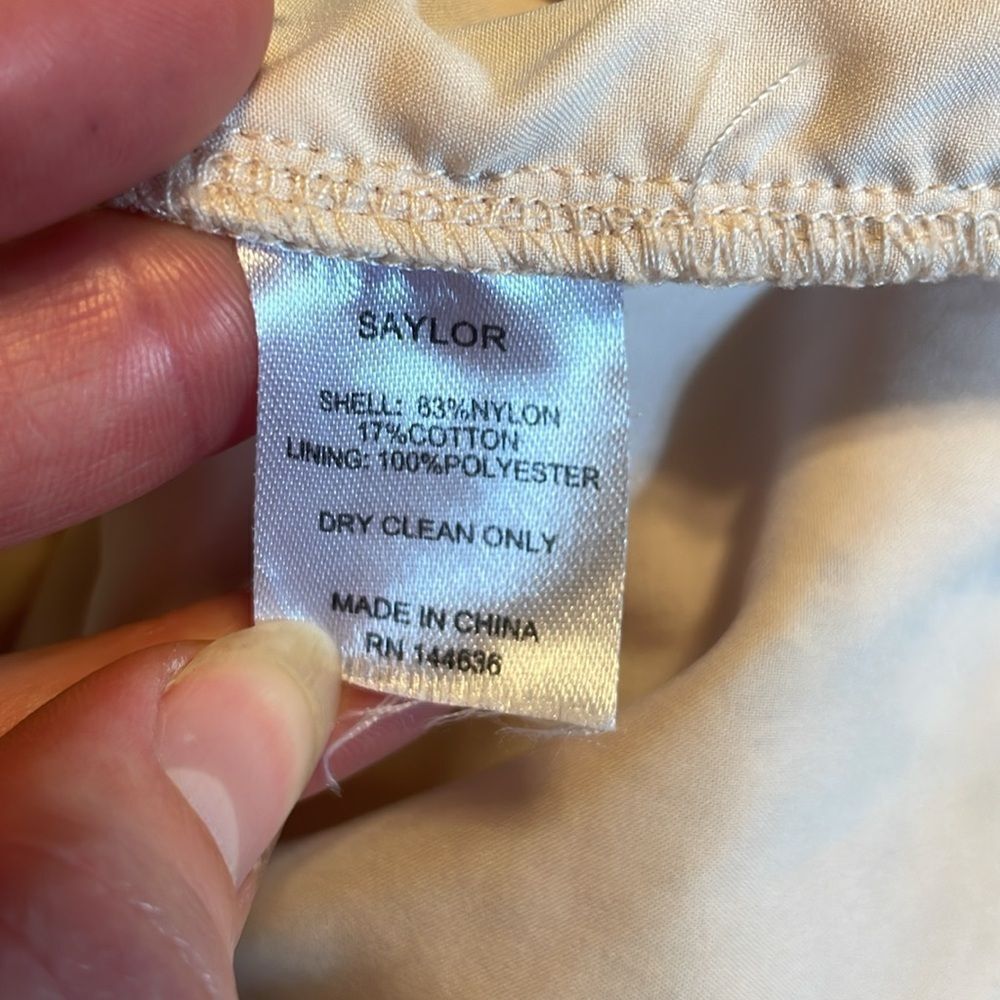 Saylor Maggie Lace Sheath Dress Beige Cream M - Picture 6 of 9